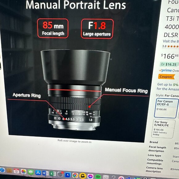 Camera lens. 85mm - Picture 2 of 5